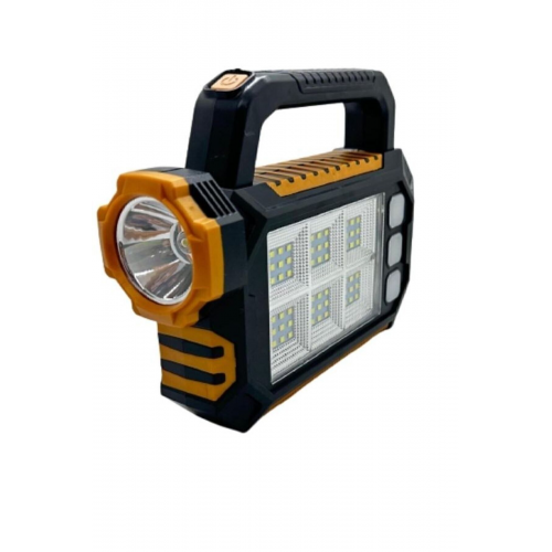 PS-8029A 3 Mod lu Solar Güneş Panelli Powerbank+USB Çıkış Ultra Güçlü Ledli Şarjlı Fener + Işıldak