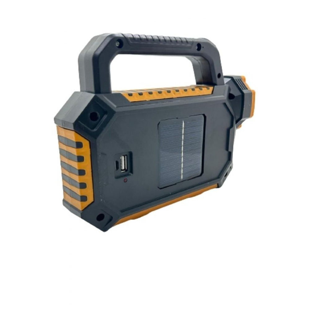 PS-8029A 3 Mod lu Solar Güneş Panelli Powerbank+USB Çıkış Ultra Güçlü Ledli Şarjlı Fener + Işıldak