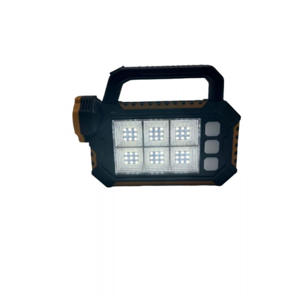 PS-8029A 3 Mod lu Solar Güneş Panelli Powerbank+USB Çıkış Ultra Güçlü Ledli Şarjlı Fener + Işıldak