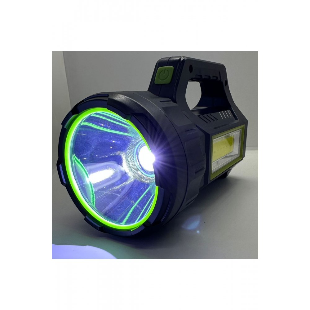 Ps-t95 Uzun Menzilli Solar Panelli Powerbank Usb Çıkış S.o.s Lu Ultra Güçlü Ledli Şarjlı Feneri