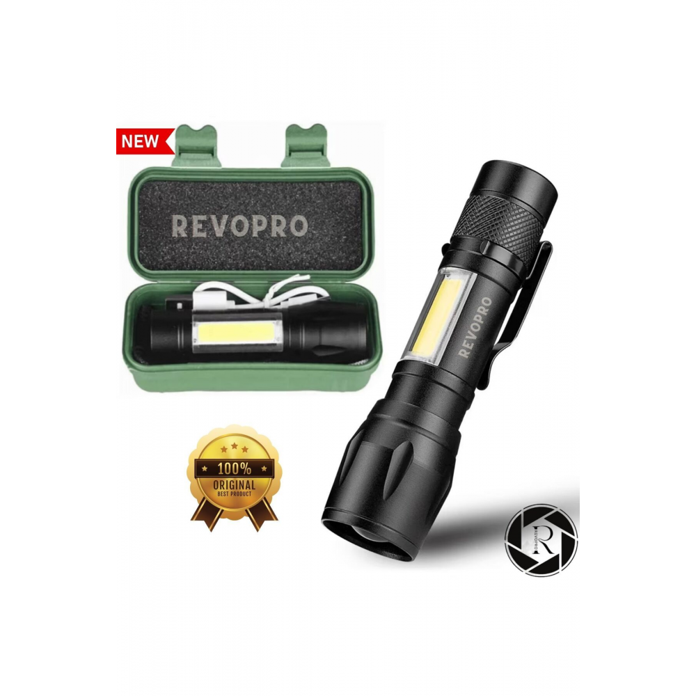 Ultra Güçlü 5w Led Usb Şarjlı El Feneri