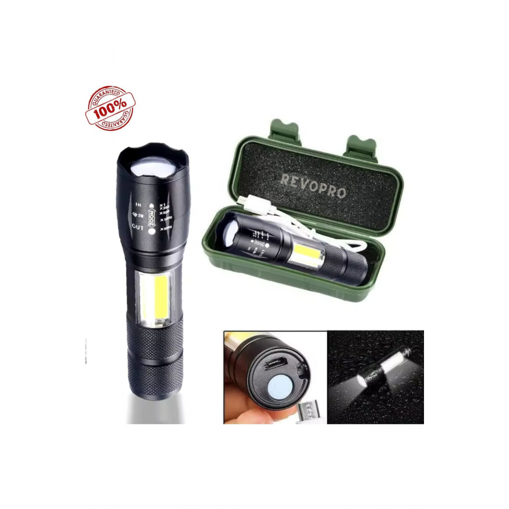 Ultra Güçlü 5w Led Usb Şarjlı El Feneri