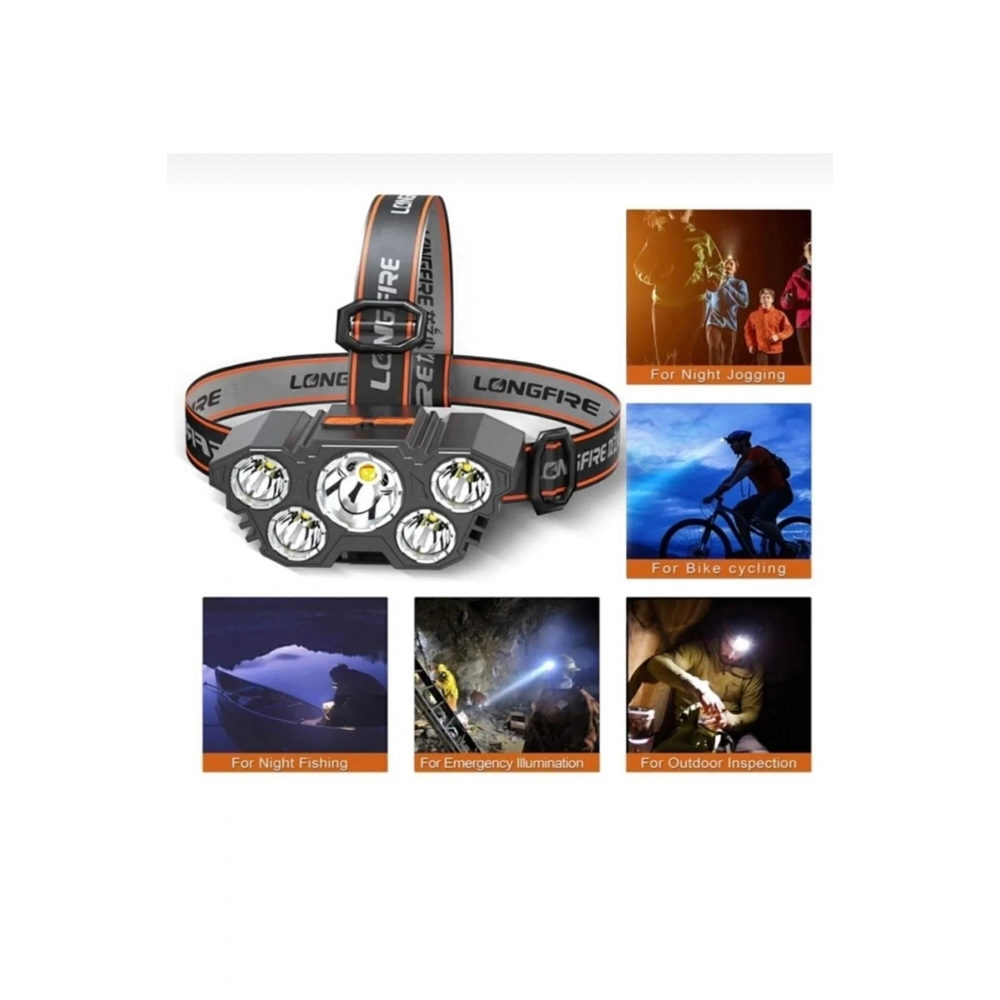 150w Ultra Güçlü Kafa Lambası kamp Balıkçı Feneri şarjlı