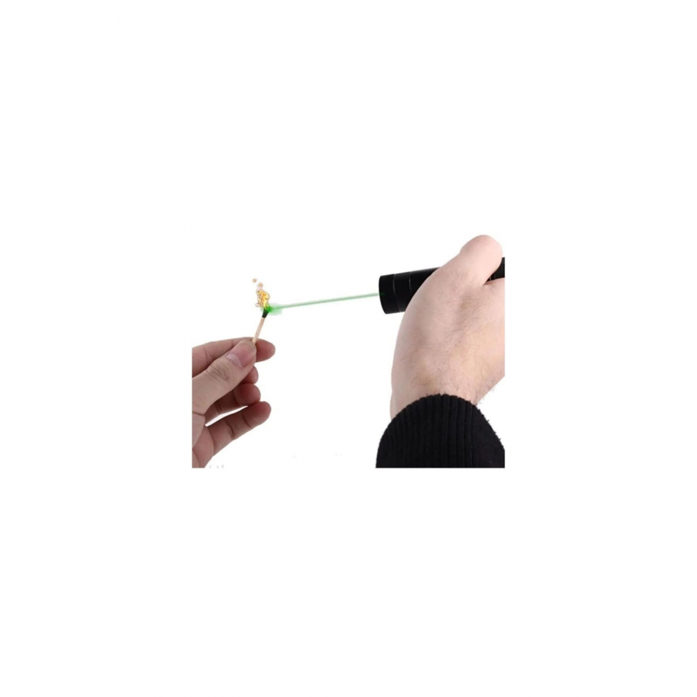 Laser Pointer Şarjlı Güçlü Yeşil Lazer Metal Kasa