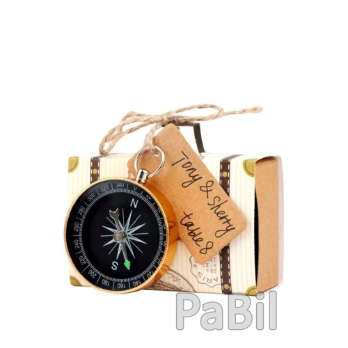 Şık Hediyelik Hatıra Retro Pusula Özel Hediye Kutusunda Metal Kasa