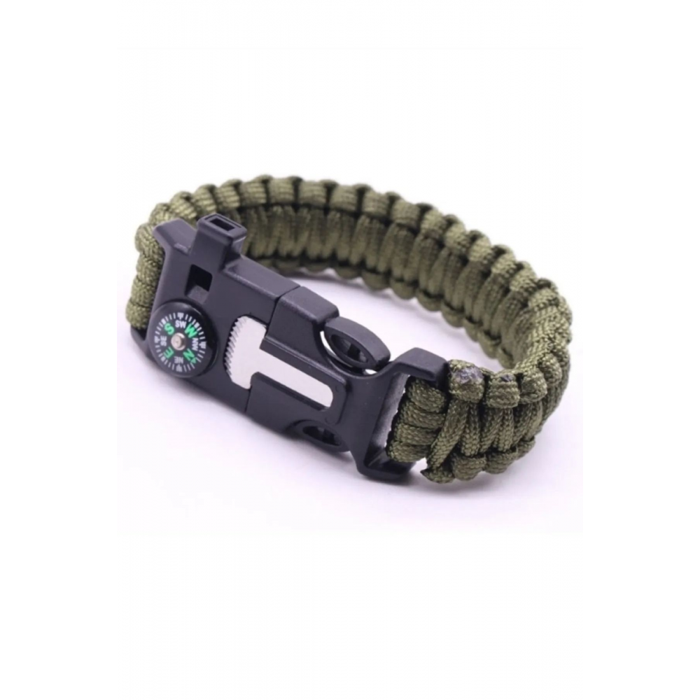 Hayatta Kalma Bilekliği Çok Amaçlı Paracord Bileklik Dağcı Kampçı Bileklik