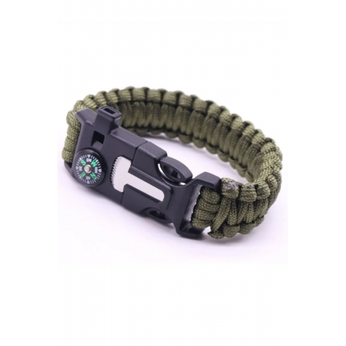 Hayatta Kalma Bilekliği Çok Amaçlı Paracord Bileklik Dağcı Kampçı Bileklik