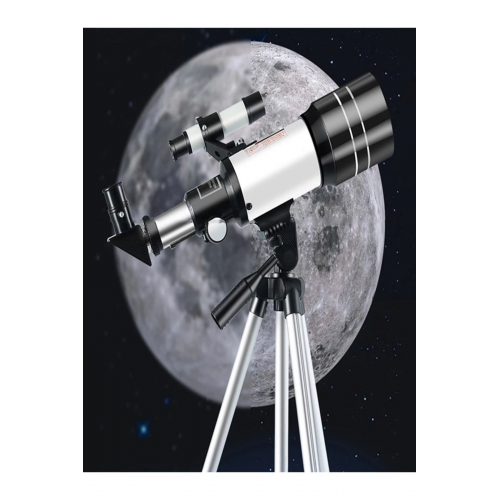 Profesyonel Astronomik Teleskop 70 Mm Mercek 150 Kez Yakınlaştırma Yüksek Güçlü