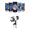 Profesyonel Astronomik Teleskop 70 Mm Mercek 150 Kez Yakınlaştırma Yüksek Güçlü