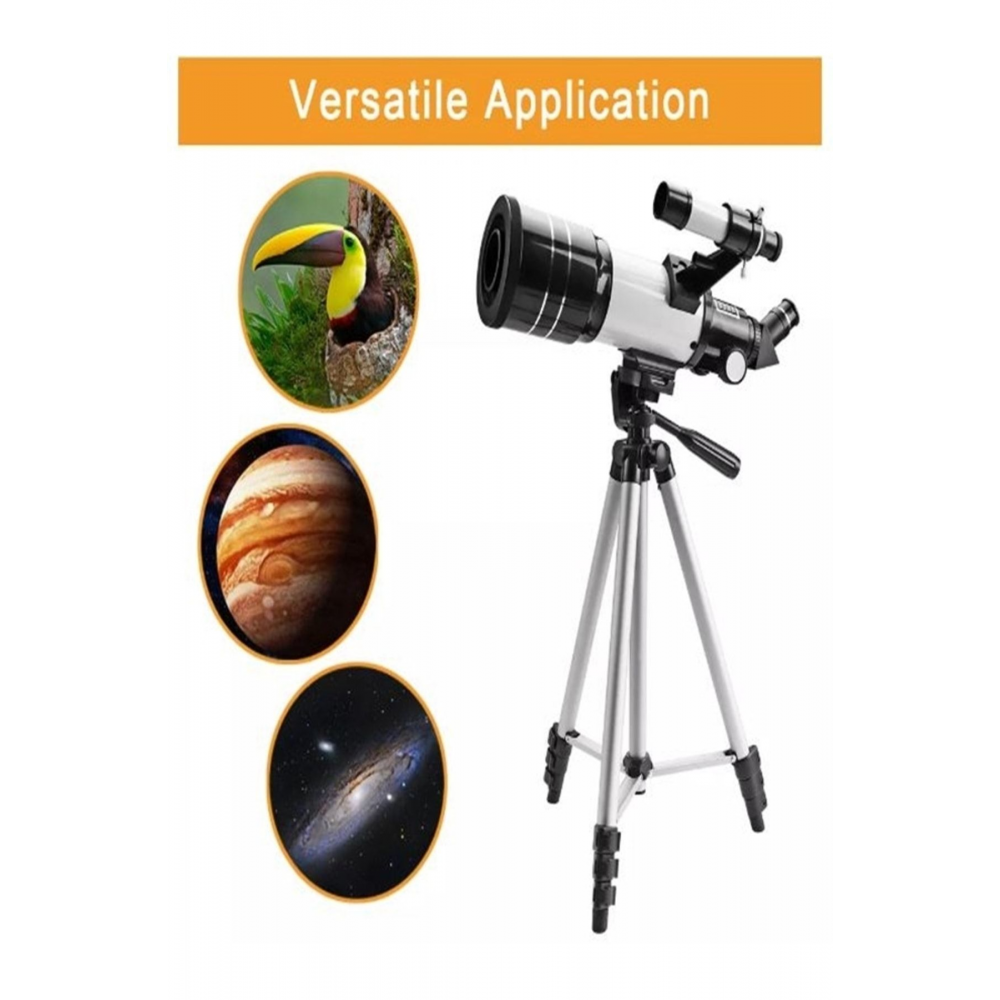 Profesyonel Astronomik Teleskop 70 Mm Mercek 150 Kez Yakınlaştırma Yüksek Güçlü