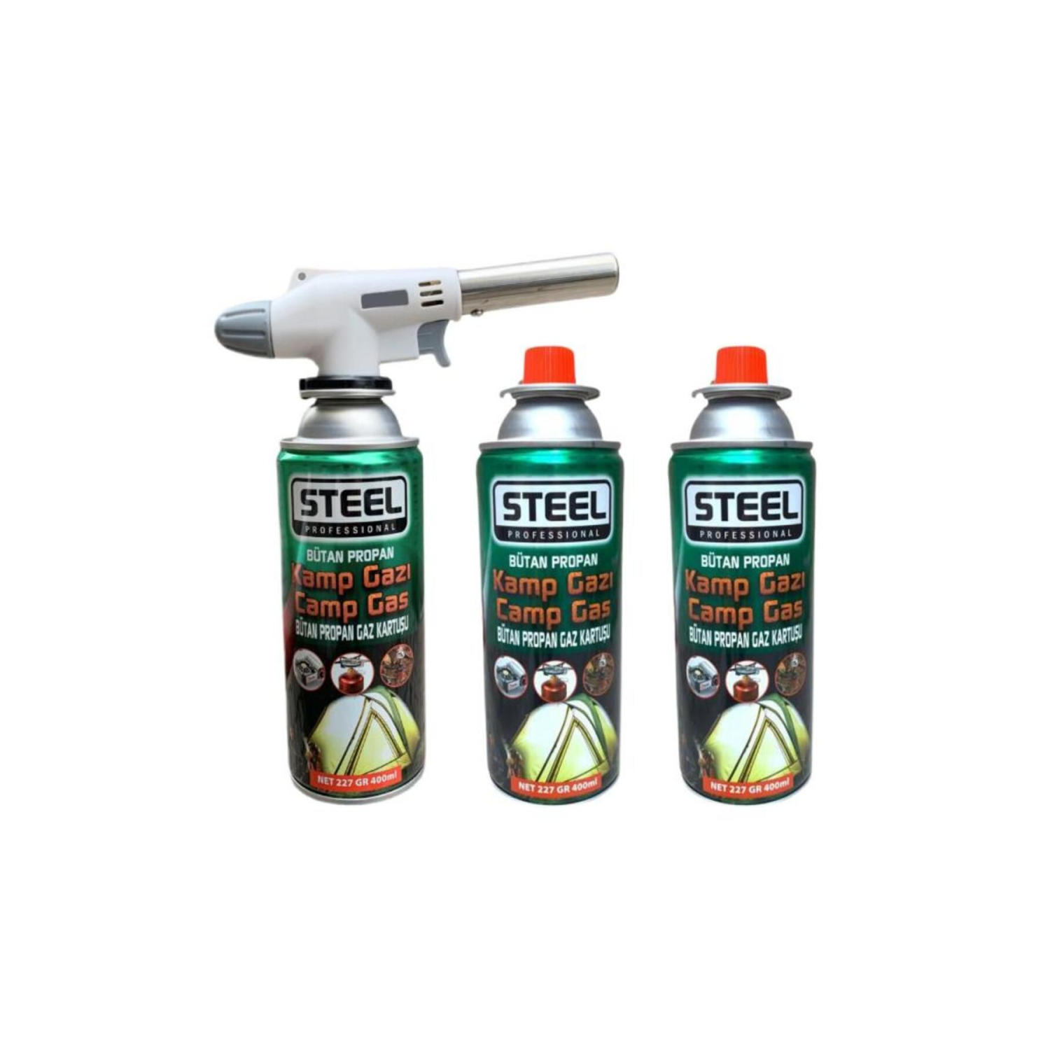 1300 Derece Orijinal Pürmüz Çakmak NO 920 + 3 Adet Steel Kartuş