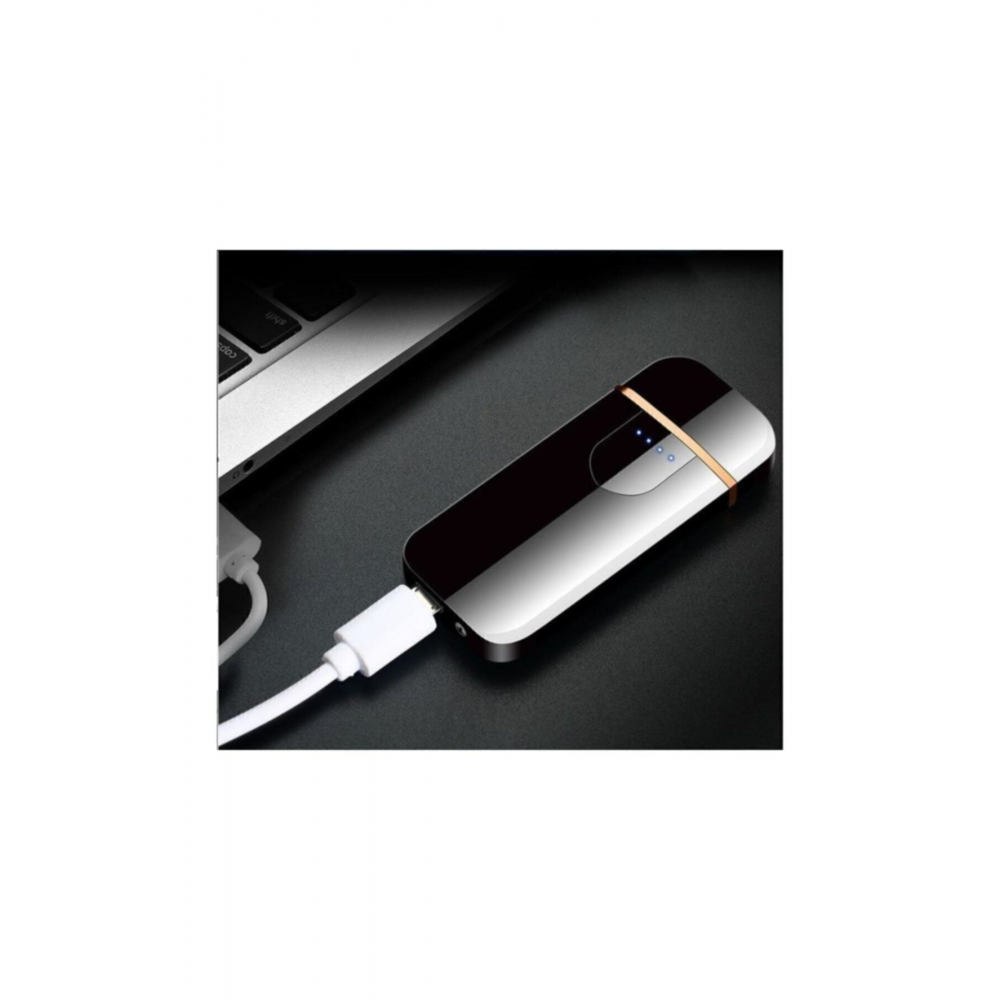 Parmak Izi Dokunmatik Çakmak Usb Şarj Anti-rüzgar Elektronik Çakmak180801
