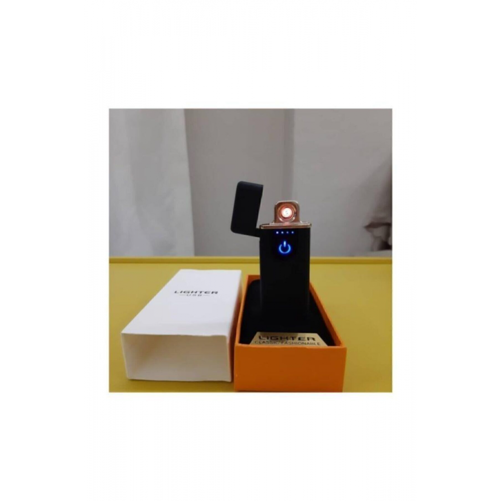 Usb Şarjlı Elektronik Alevsiz Sigara Yakan Çakmak Mavi