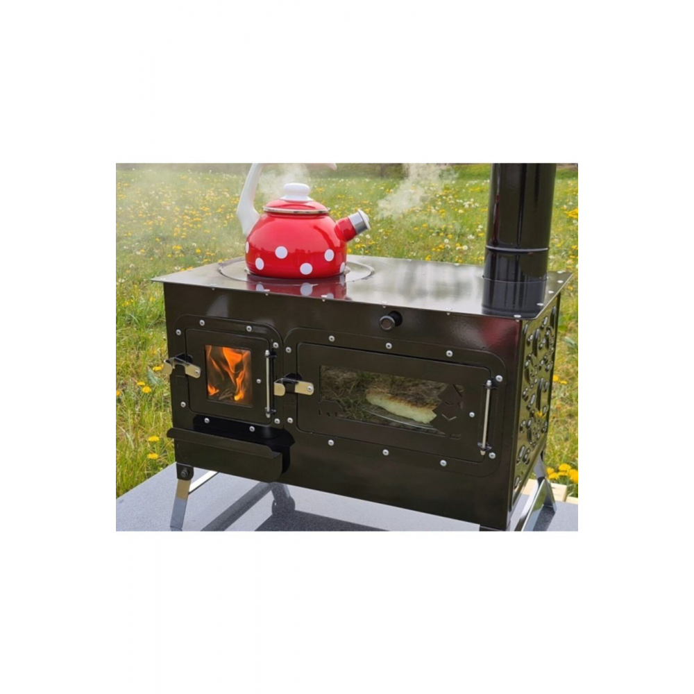 Kamp Sobası Kuzine Mangal Izgaralı Piknik Sobası Tekarasta Sbhkmp01