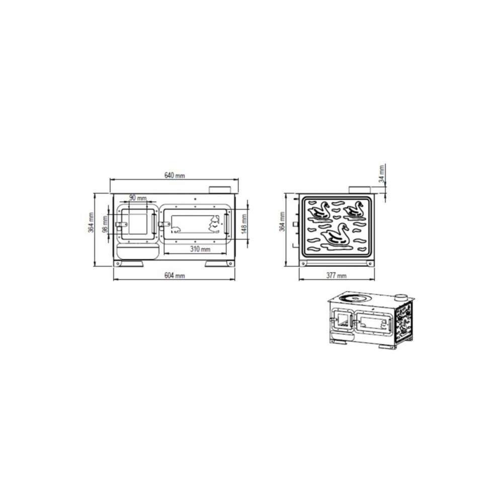 Kamp Sobası Kuzine Mangal Izgaralı Piknik Sobası Tekarasta Sbhkmp01