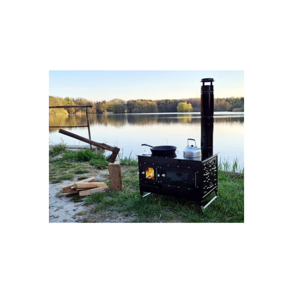 Kamp Sobası Kuzine Mangal Izgaralı Piknik Sobası Tekarasta Sbhkmp01