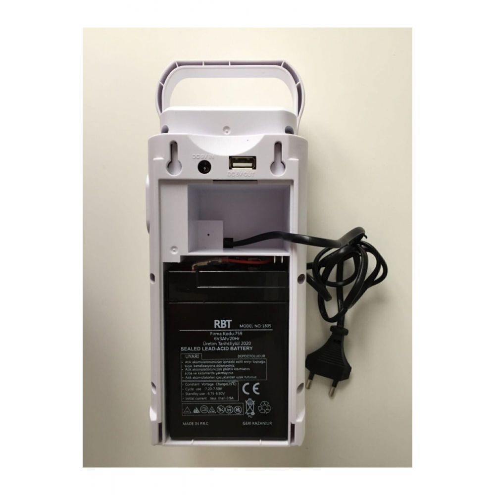 Almina 2606l Usb Şarj Çıkışlı Super 24 Led 80 Saat Akülü Şarjlı Işıldak