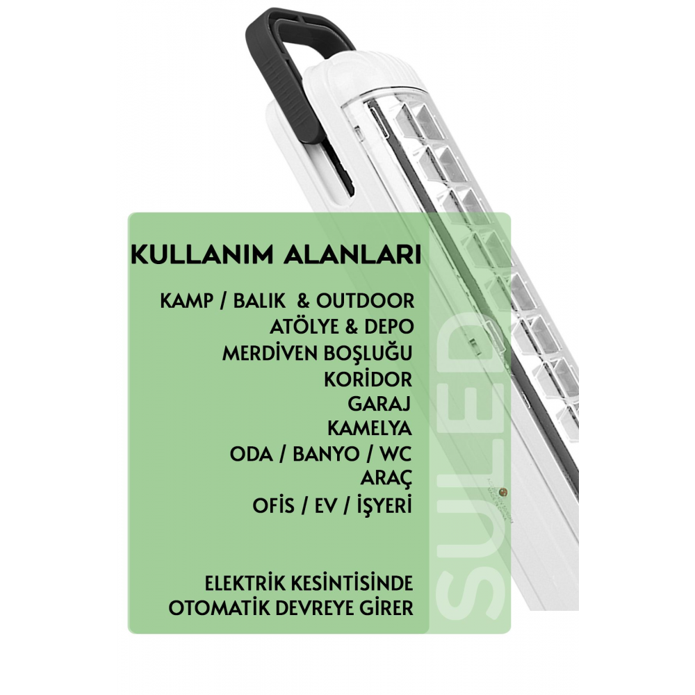 Sl-1024 69 Power Li Işıldak Çekmeli Ipli Fener Şarjlı Işıldak 2 Kademeli Aydınlatma Kamp El Feneri