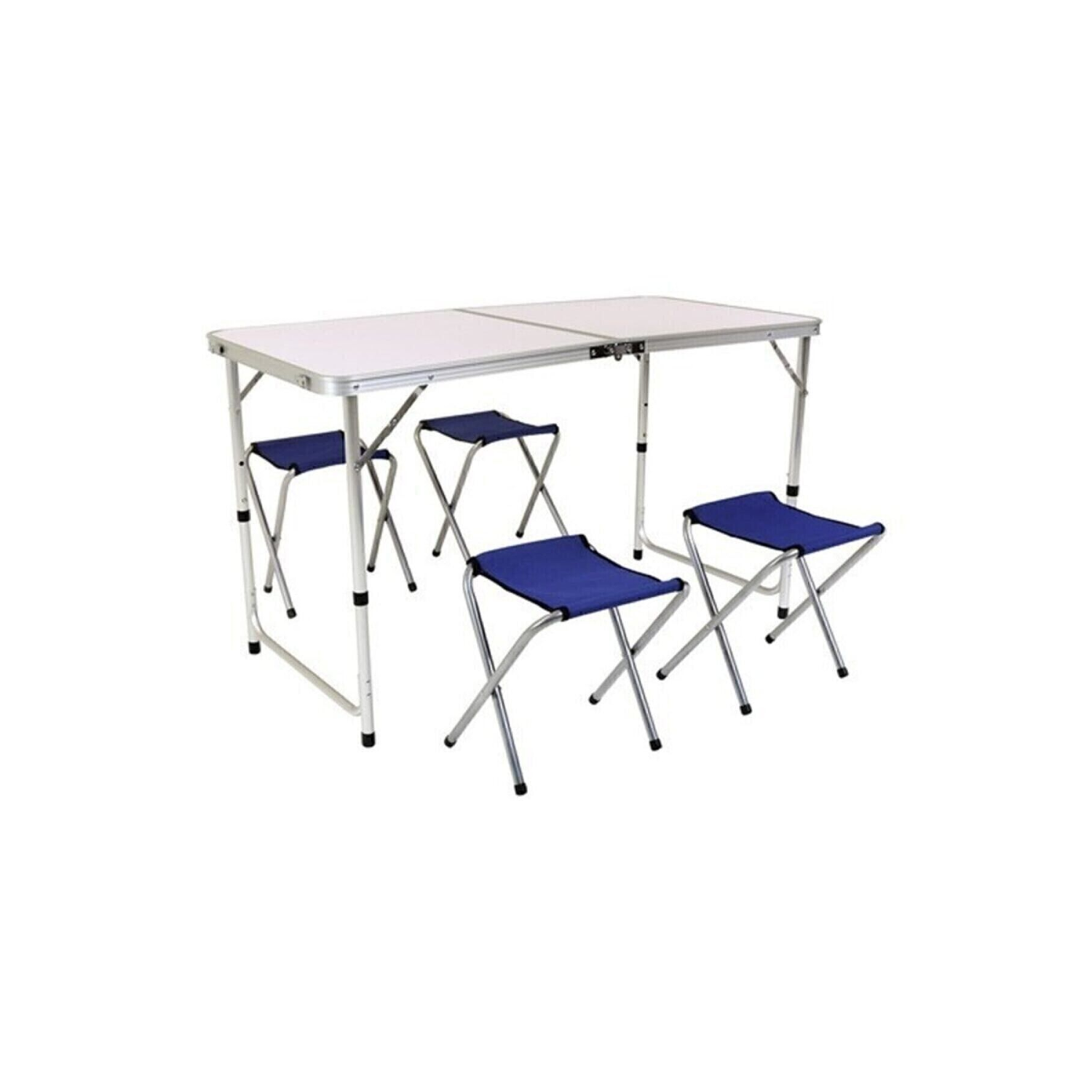 Katlanır Piknik Kamp Masası Seti Çanta Tipi 4 Taburesiyle Birlikte