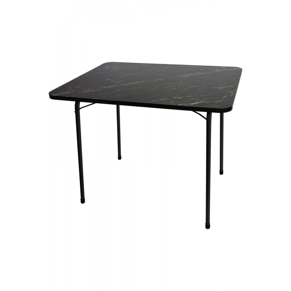 Granit Desenli Katlanır Balkon Bahçe Kamp Masası