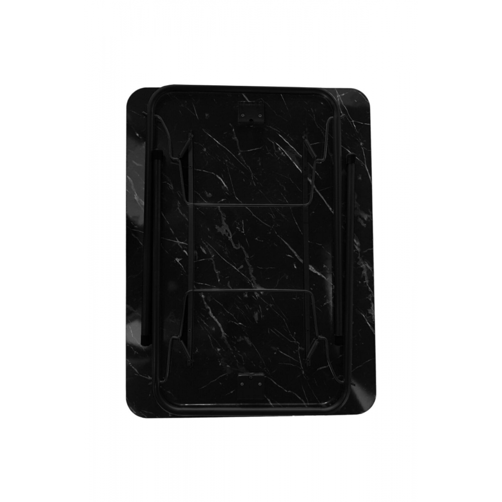 Granit Desenli Katlanır Balkon Bahçe Kamp Masası