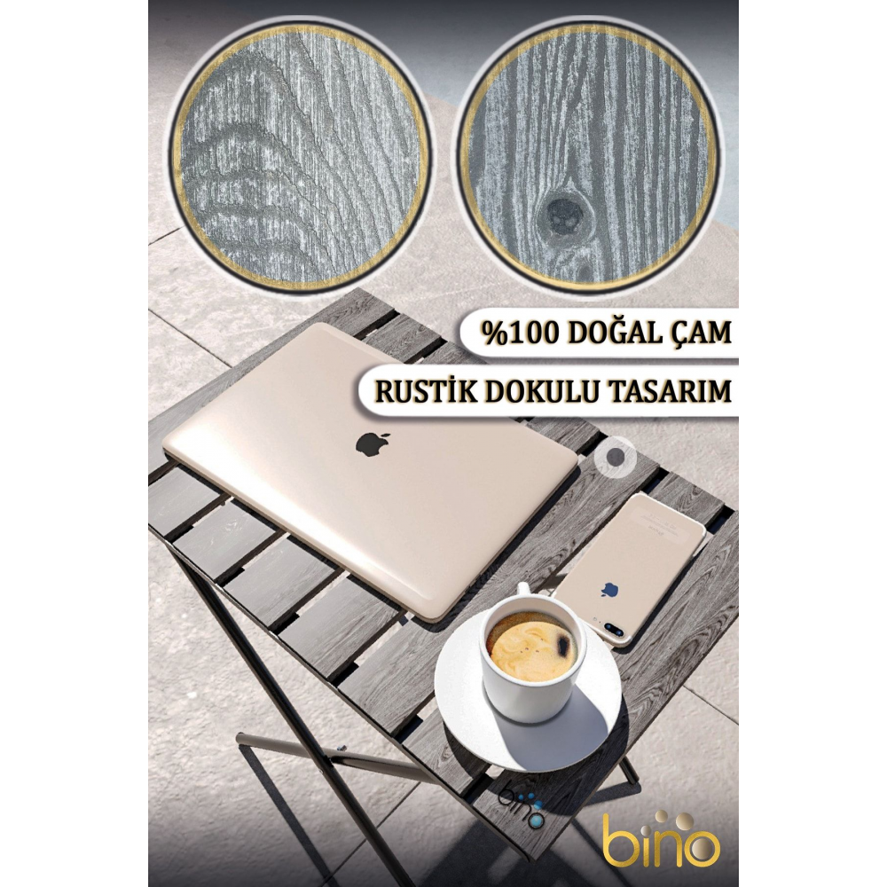 Katlanır Mutfak Masası Yükseklik Ayarlı Ahşap Kamp Masası Piknik Masası Balkon Masası