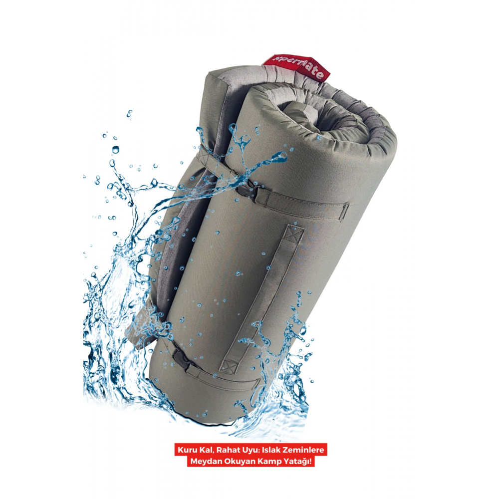 GezginMat Kamp Yatağı Taşıma Çantalı Kamp Matı Fermuarlı Kamp Minderi Çadır Matı  70x180x6cm