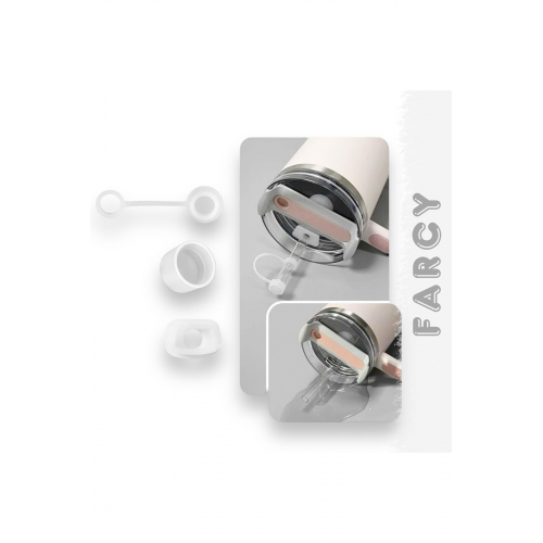 Quencher Ve Yeni Nesil Pipetli Termos Uyumlu 3 Parça Sızdırmaz Koruyucu Aksesuar Silikon Set