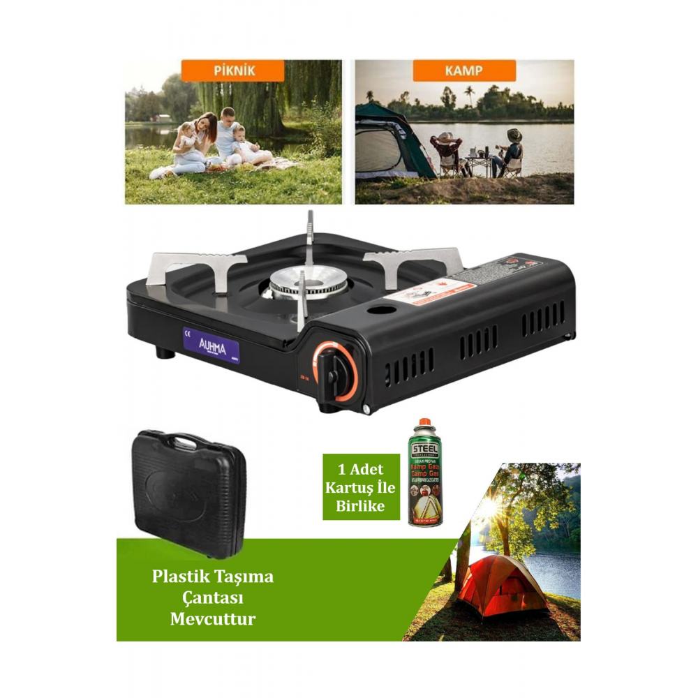 Tekli Portatif Ocak Kamp Ocağı Kamp Gazı 227g 1 Adet