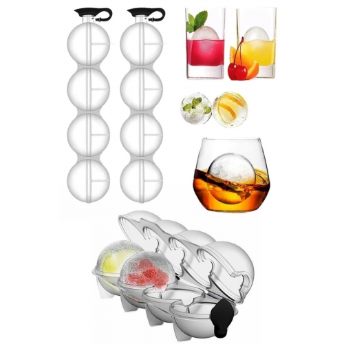 2 Adet Pratik 4'lü Top Buz Kalıbı