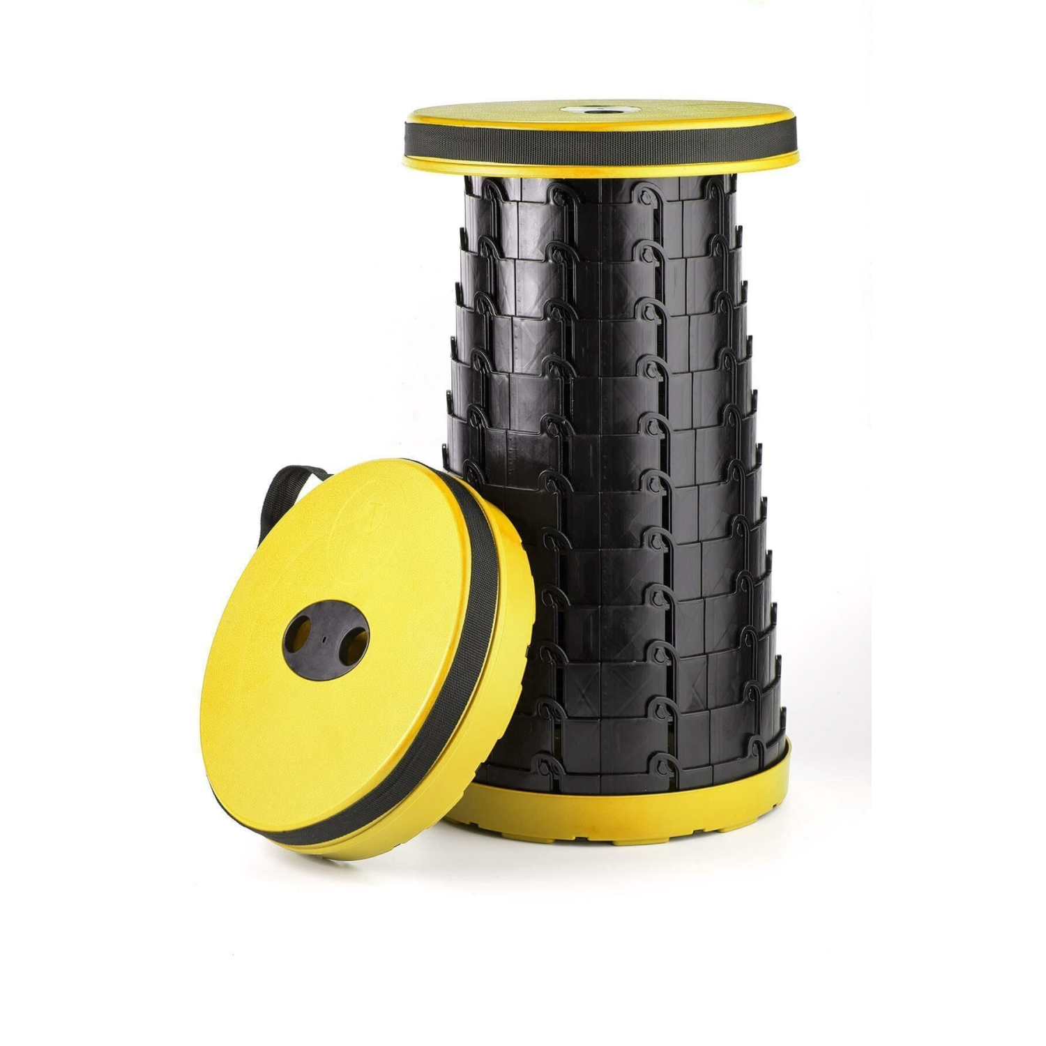 Katlanır Taşınabilir Tabure 150kg Taşıma Kapasitesi Sarı