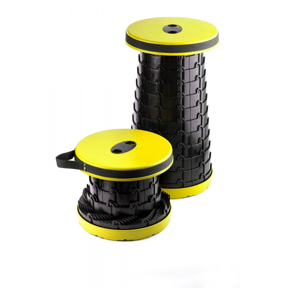 Katlanır Taşınabilir Tabure 150kg Taşıma Kapasitesi Sarı