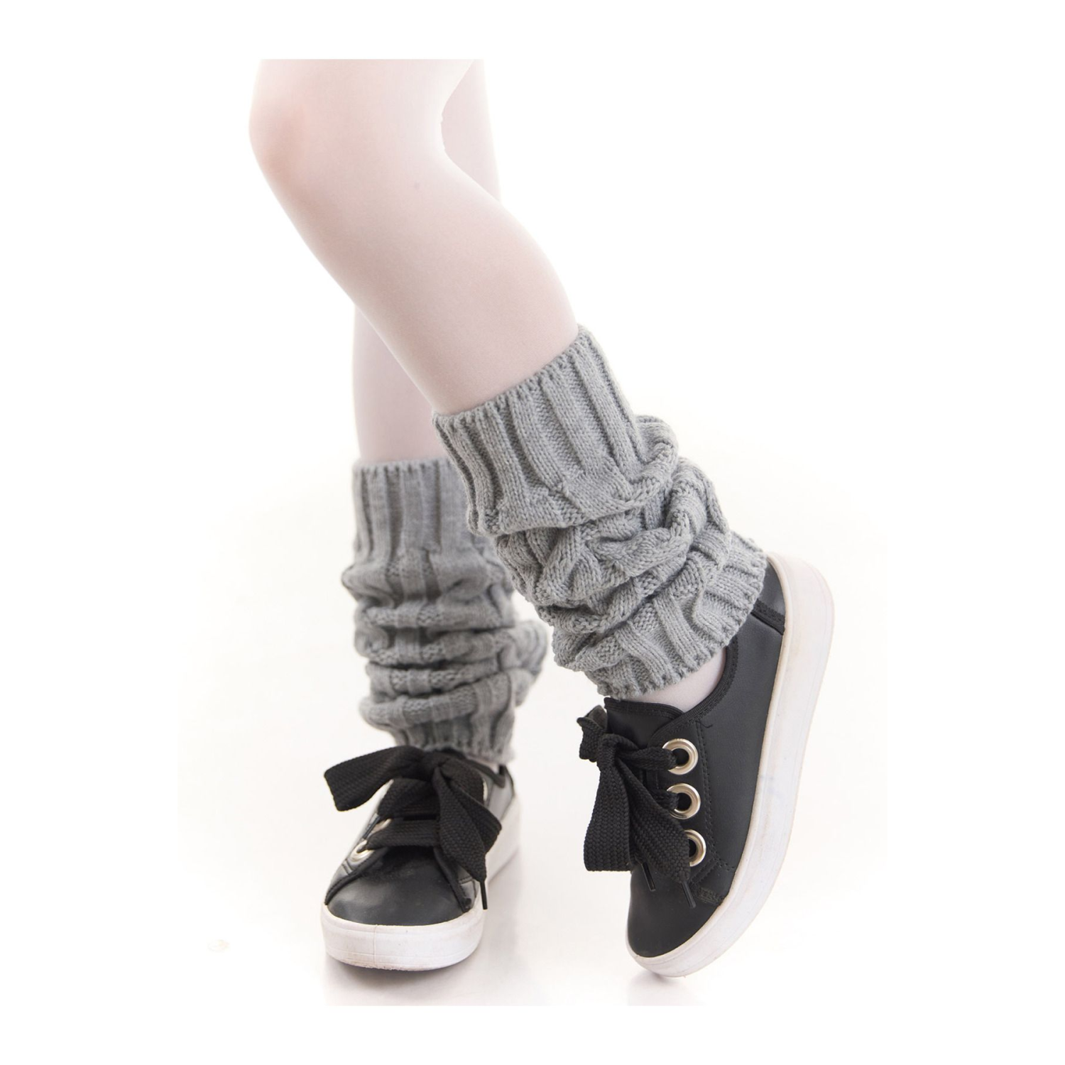 Kalın Gri Kız Çocuk Tozluk