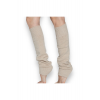Lambswool Krem Kışlık Yün Diba Kadın Dizlik Kalın Tozluk Ayaksız Yoga Çorabı