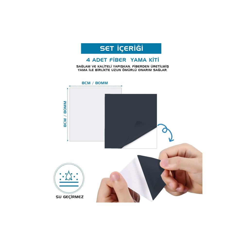 Kendinden Yapışkanlı Tamir Yaması (MONT, ŞEMSİYE, ŞİŞME YATAK) Antrasit