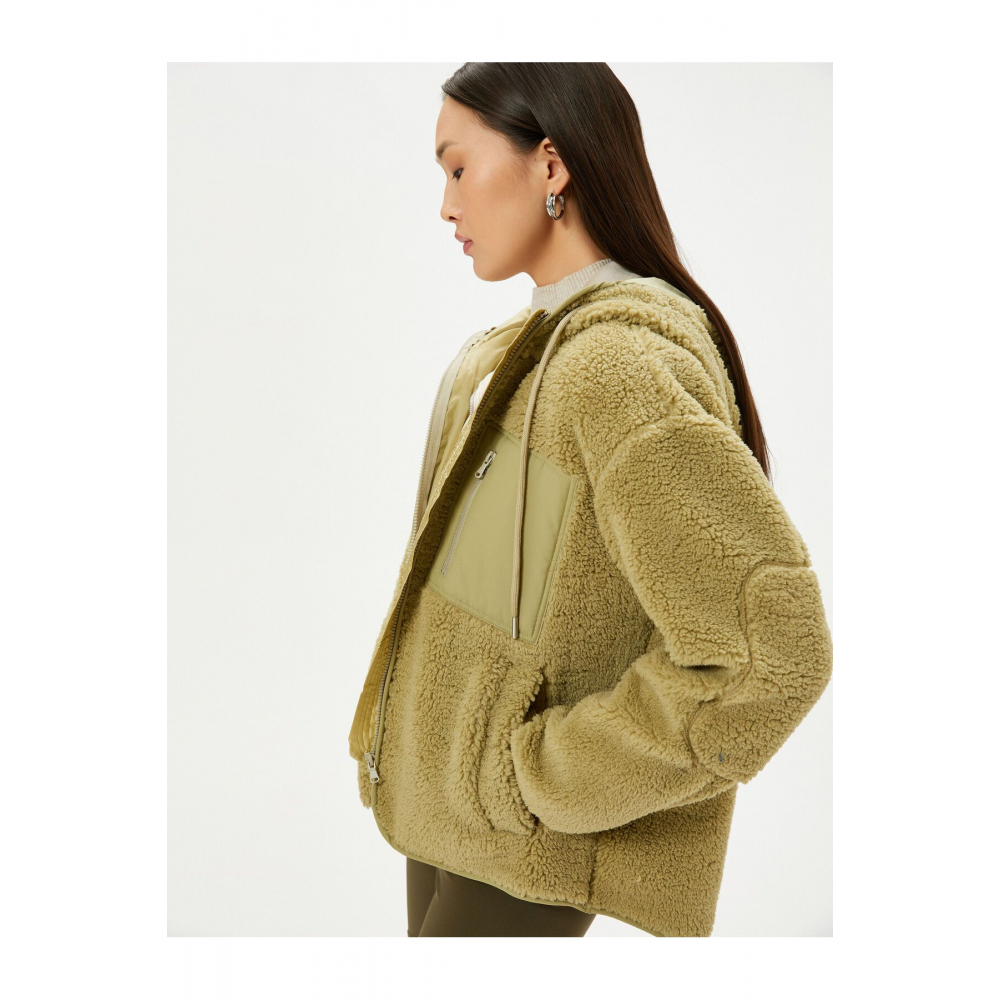 Polar Kayak Ceketi Kapüşonlu Fermuarlı Cep Detaylı