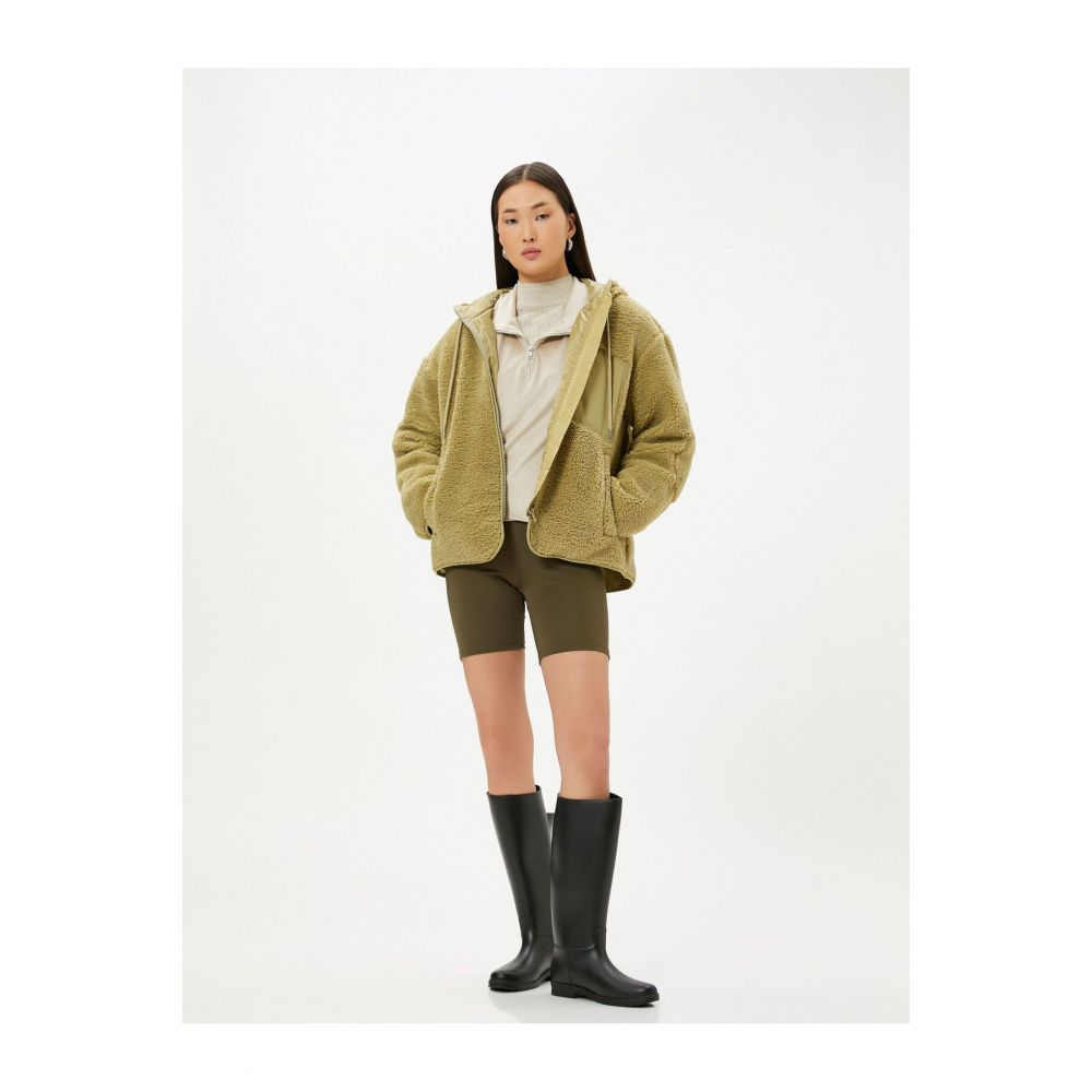 Polar Kayak Ceketi Kapüşonlu Fermuarlı Cep Detaylı