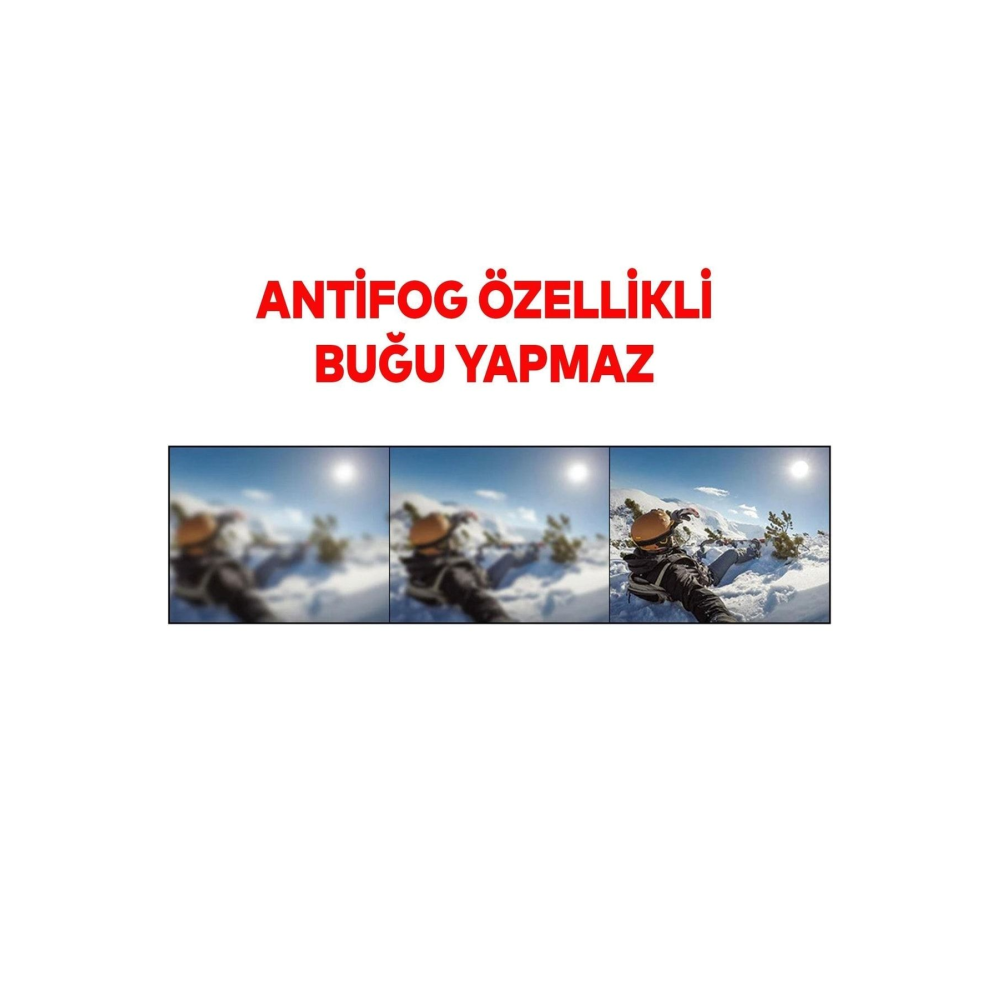 Kayak Gözlüğü Antifog Uv Korumalı Güneş Kar Şeffaf Snowboard Glasses Sporu