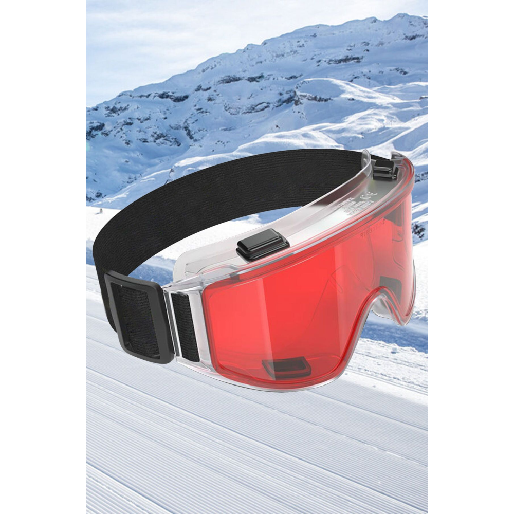 Kayak Gözlüğü Güneş Kar Gözlük Kırmızı Snowboard Glasses Ekonomik Seri Gözlük