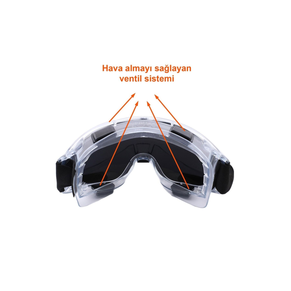 Kayak Gözlüğü Ventilli Güneş Kar Rüzgar Gözlük Füme Snowboard Glasses Ekonomik Seri Gözlük