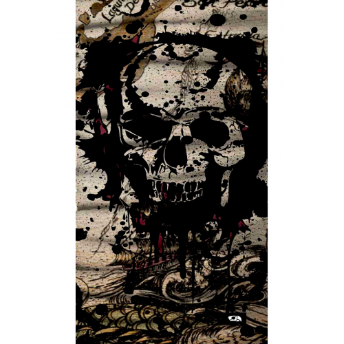 Buffalo Bandana Black Skull