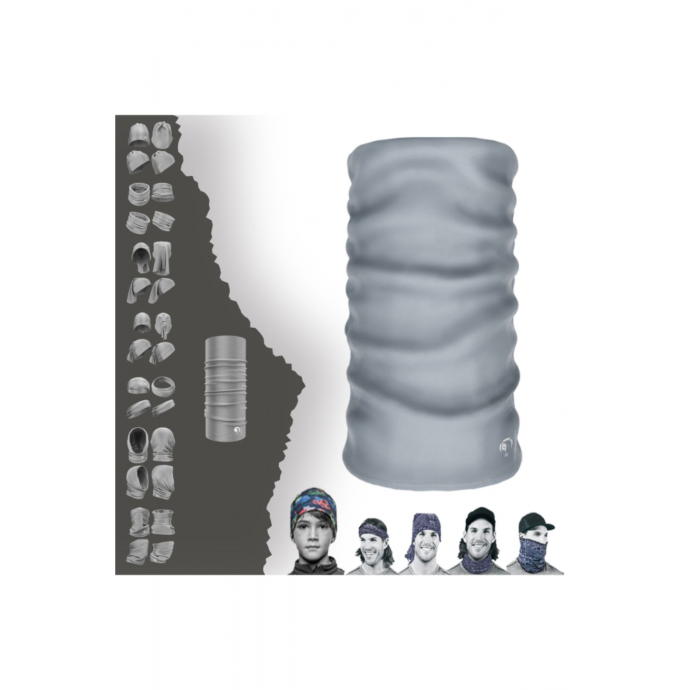 Extreme Gri Kask Içi Maske Boyunluk Bandana Saç Bandı Toka Bone