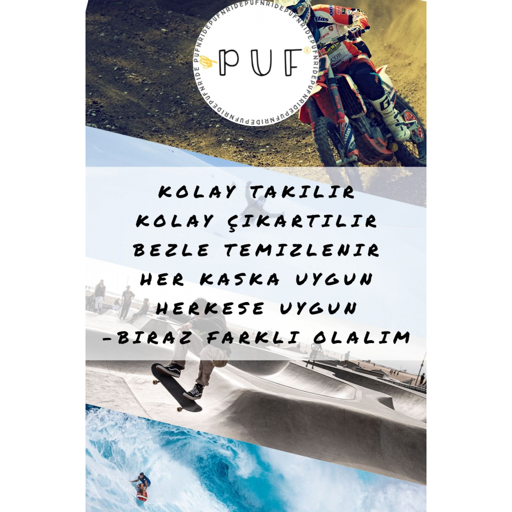 Puf Mohawk Snowboard Kayak Bisiklet Motorsiklet Paten Kask Süsü Aksesuarı