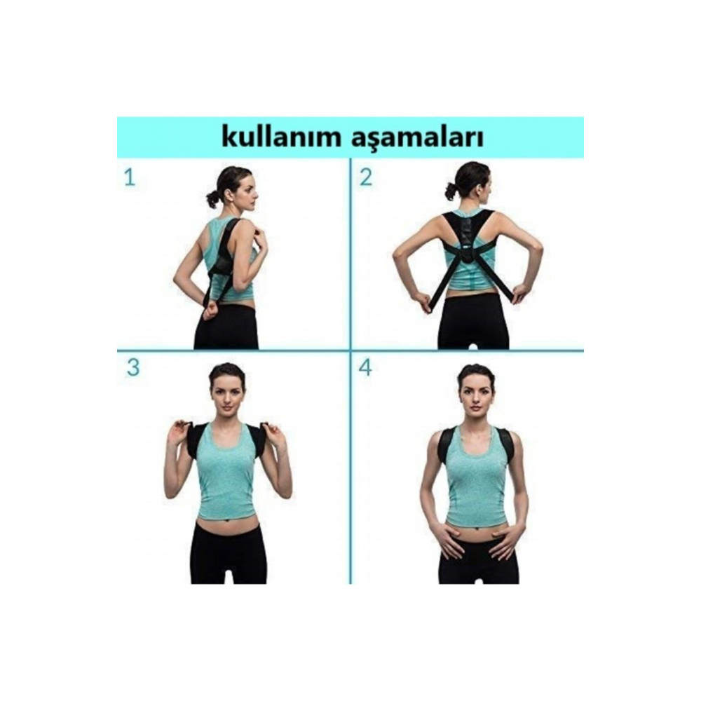 Highconcept Medikal Deri Desenli Korse Ortopedik Dik Duruş Korsesi Kamburluk Korsesi