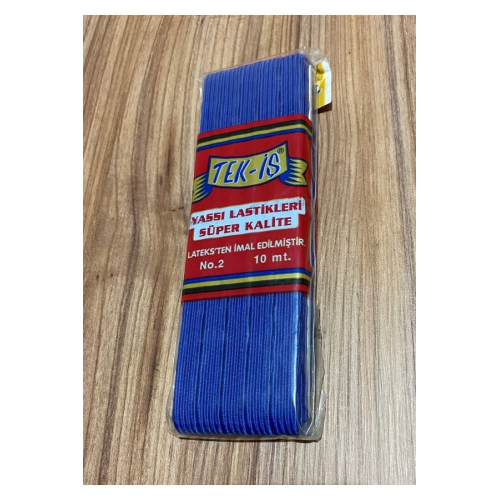 Yassı Lastik No:2 10 Metre. Lacivert