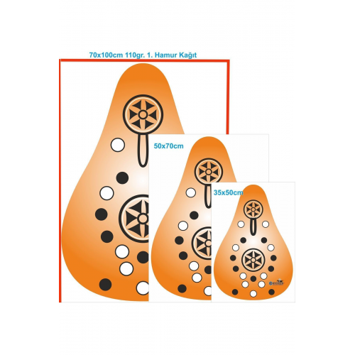 Geleneksel Hedef Kağıdı Puta 70x100 cm| 5 Adet