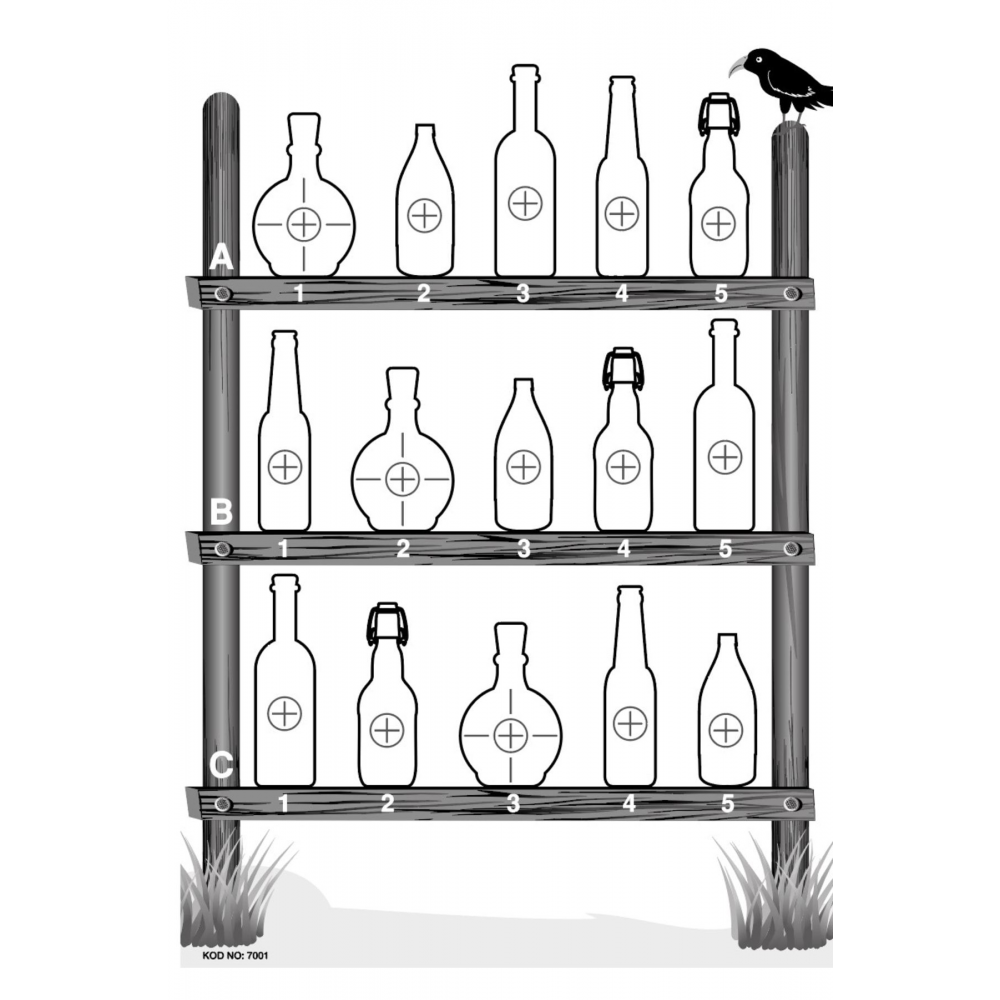 Şişeler Hedef Kağıdı 7001 (20 Adet)