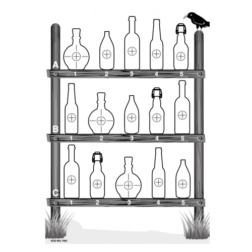 Şişeler Hedef Kağıdı 7001 (20 Adet)