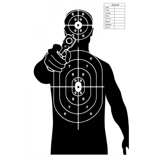 Taktik Atış Hedef Kağıdı 102 (20 Adet)