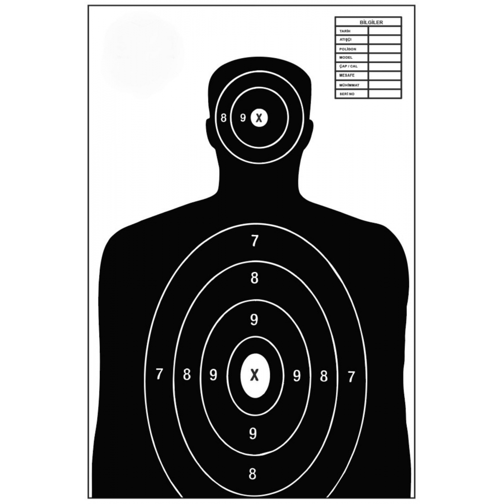 Taktik Atış Hedef Kağıdı 111 (20 Adet)